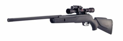 Air rifle with mounted scope.