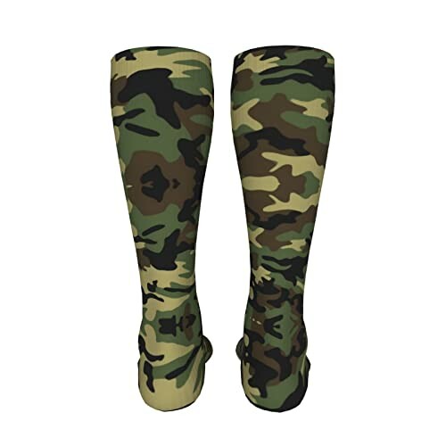 Kids showing off their camouflage knee-high compression socks