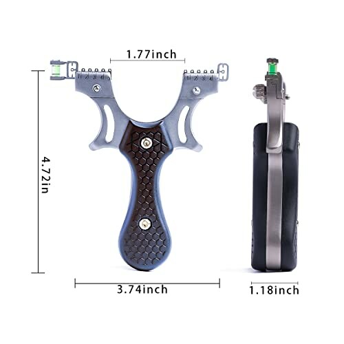 Slingshot with dimensions labeled