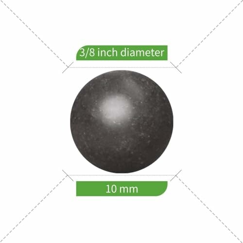 Steel ball bearing with size labels