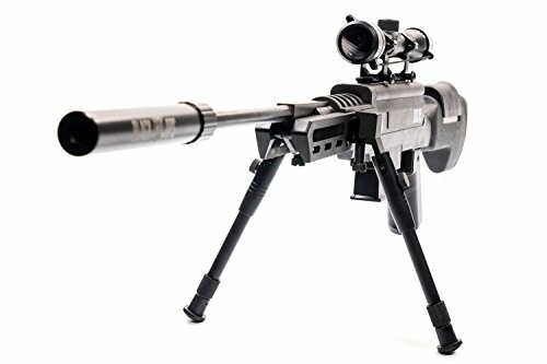 Tactical rifle with scope and bipod